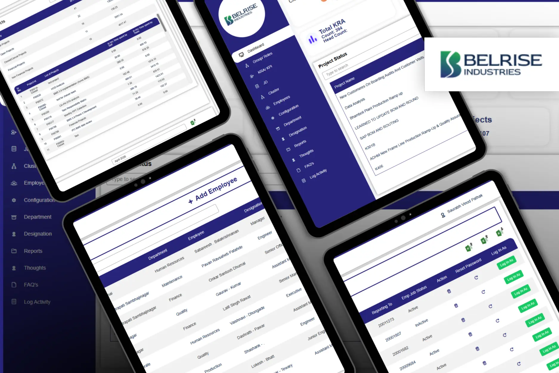 Belrise Industries ERP Dashboard